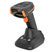 Approx Lector de Codigos de Barras 1D/2D Inalambrico con Base de Carga - Indicador LED, Beeper y Vibracion - Velocidad de Escaneo 60fps - Disparo Manual o Automatico - Autonomia hasta 12h - Color Negro/Naranja