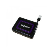 Approx Lector de Tarjetas Externo USB 2.0 - Compatible DNI Electronico 3.0 - Color Negro