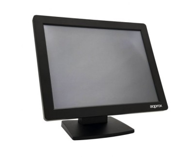 Approx Monitor Tactil LED 15\" para TPV 1024 x 768 - Respuesta 5ms - Angulo de Vision H 160&ordm; V 140&ordm; - USB, VGA - VESA 75x75mm