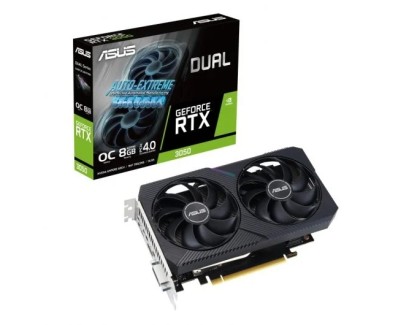 Asus Dual GeForce RTX 3050 V2 OC Edition Tarjeta Grafica 8GB GDDR6 NVIDIA - PCIe 4.0, HDMI, DVI-D, DisplayPort