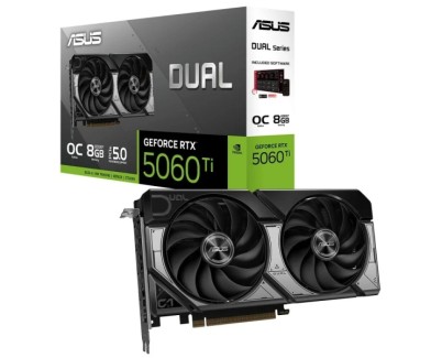 Asus GeForce RTX 5060 Ti Dual OC Tarjeta Grafica 8GB GDDR7 Reflex 2 RTX AI DLSS4