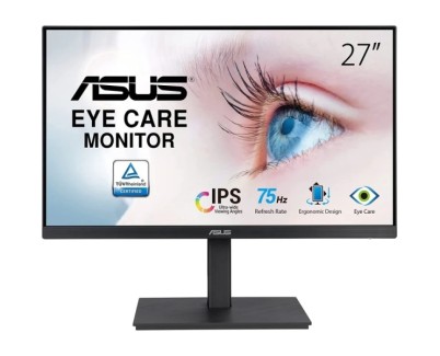 Asus Monitor 27\" IPS LED FullHD 1080p 75Hz - Respuesta 5ms - Ajustable en Altura y Giratorio - Angulo de Vision 178° - 16:9 - HDMI, DPort - VESA 100x100mm