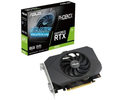 Asus Phoenix GeForce RTX 3050 V2 Tarjeta Grafica 8GB GDDR6 NVIDIA - PCIe 4.0, HDMI, DVI-D, DisplayPort