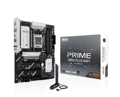 Asus Prime B850 PLUS WIFI Placa Base AM5 -WiFi, Bluetooth, 4x DDR5, 3x M2, 4x Sata III, PCIe 3.0, 4.0, 5.0,USB 2.0, 3.2, USB-C, RJ-45, HDMI, DisplayPort, ATX