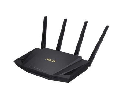 Asus RT-AX58U Router AX 3000 WiFi 6 Dual Band - Velocidad Combinada de unos 3000Mbps - 4 Puertos RJ45 LAN, 1 Puerto RJ45 WAN - 4 Antenas Externas