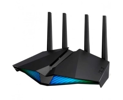 Asus RT-AX82U V2 Router Gaming AX5400 WiFi 6 Dual Band - Velocidad hasta 5400Mbps - 4 Puertos RJ45 LAN, 1 Puerto RJ45 WAN, 1 Puerto USB 3.2 - Iluminacion RGB - 4 Antenas Externas