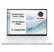 Asus ZenBook S14 OLED Portatil 14\" Intel Core Ultra 9 386H - 32GB - 1TB SSD - Windows 11 Home 64-bit - Color Blanco - Teclado QWERTY (ES)