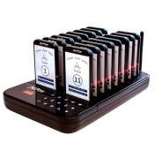 AVPos AVP-AC-T16 Avisador de Clientes - Base de Carga - 16 Unidades - 350/500m Alcance - 200 Mah - Color Negro