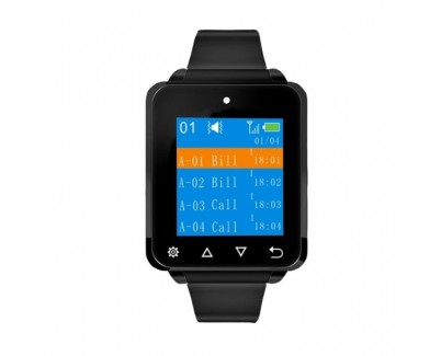 AVPos AVP-AC-W01 Reloj Avisador Camareros - 4 Mensajes Simultaneos - Vibracion - Pitido - Color Negro