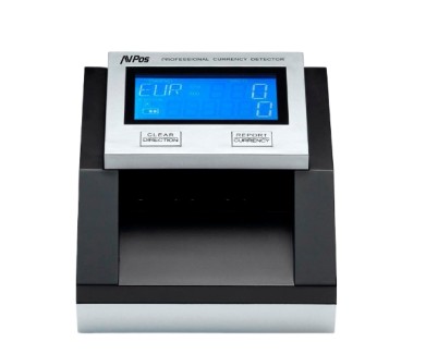 AVPos AVP-DT35G Contador de Billetes - Cuenta Cantidad de Billetes y Valor Total - Libras y Euros - Alta Velocidad de Conteo - Color Negro