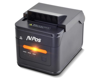 AVPos AVP-K46W Impresora Termica Tickets de Cocina K46W - Avisador Luz y Acustico - Cubierta Resistente Agua, Aceite y Polvo - USB, Serie, Wifi y LAN - Color Negro
