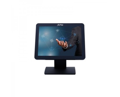 AVPos AVPos-T15 Monitor Tactil de 15 Pulgadas - Pantalla True Flat Capacitiva de 10 Puntos - 1024x768 - 400CD/M2 - VGA - Color Negro