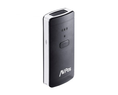 AVPos BP200 Lector de Codigos Portatil - 1600Mah - Codigos 1D, 2D y QR - USB, Bluetooth - Color Negro