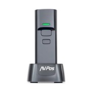 AVPos BT03 Lector de Codigos Portatil - Códigos 1D, 2D y QR - USB, Wireless 2.4 y Bluetooth - 1100mAh - Base Incluida - Color Negro