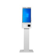 AVPos Kiosko Autoservicio Suelo FK27 - 27 Pulgadas Tactil - I5 - 8GB Memoria - SSD 256GB - Escaner 2D - Impresora Termica - Color Blanco