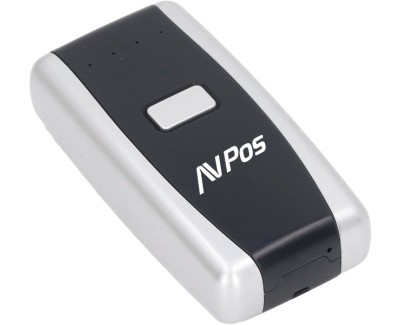 AVPos Lector de Codigos Portatil BT01 - Codigos 1D, 2D y QR -  Bluetooth - 1000mAh - Color Negro