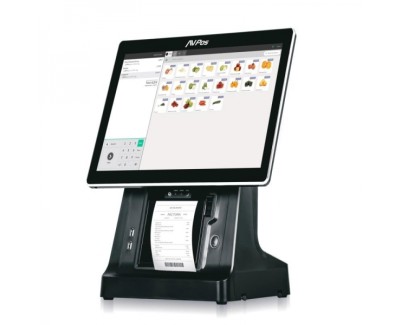 AVPos TPV K6000 15 Tactil - Impresora Integrada - I5 - 8gb Memoria - SSD 128gb - VGA y HDMI - Color Negro