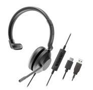 Axtel One Auriculares con Microfono USB - Conexion USB-A - Controles de Audio Integrados - Estereo