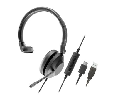 Axtel One Auriculares con Microfono USB - Conexion USB-A - Controles de Audio Integrados - Estereo