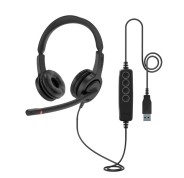 Axtel Voice UC28 Auriculares con Microfono USB - Conexion USB-A - Cancelacion de Ruido - Construccion Robusta