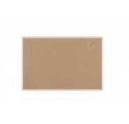 Bi-Office Tablero de Corcho Doble Cara 900x600mm Marco Natural