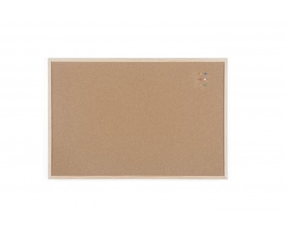 Bi-Office Tablero de Corcho Doble Cara 900x600mm Marco Natural