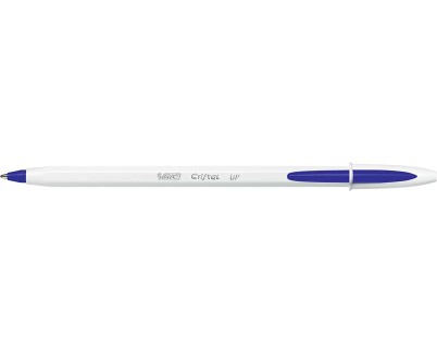 Bic Cristal Up Boligrafo de Bola - Punta de 1.2mm - Tinta con Base de Aceite - Cuerpo Blanco - Color Azul
