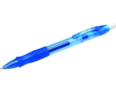 Bic Gel-ocity Original Boligrafo de Tinta Gel Retractil - Punta Media de 0.7mm - Recargable - Grip de Goma - Clip de Plastico - Color Azul