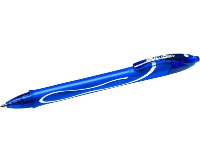 Bic Gel-Ocity Quick Dry Boligrafo de Gel Retractil - Punta Media de 0.7 mm - Tinta de Gel - Anti-Manchas - Secado Ultra Rapido - Color Azul