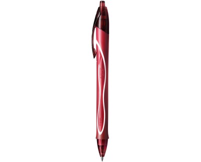 Bic Gel-Ocity Quick Dry Boligrafo de Gel Retractil - Punta Media de 0.7 mm - Tinta de Gel - Anti-Manchas - Secado Ultra Rapido - Color Rojo