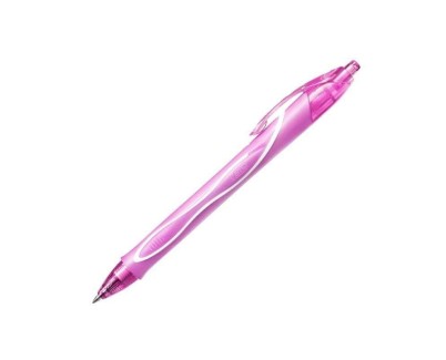 Bic Gel-Ocity Quick Dry Boligrafo Retractil - Punta Media de 0.7mm - Tinta de Gel - Secado Ultra Rapido - No Mancha el Papel - Color Rosa