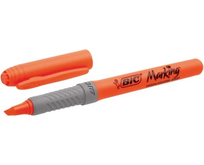 Bic Highlighter Grip Marcador Fluorescente - Punta Biselada - Trazo entre 1.60 y 3.30 mm - Grip Texturizado - Color Naranja