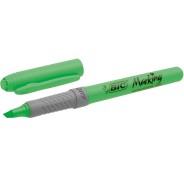 Bic Highlighter Grip Marcador Fluorescente - Tinta con Base de Agua - Punta Biselada - Trazo entre 1.60 y 3.30 mm - Color Verde