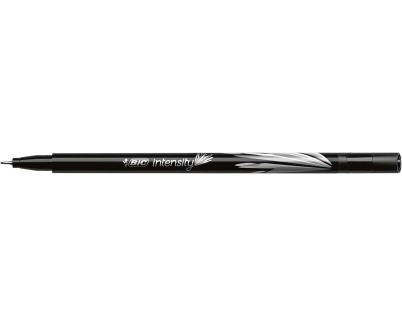 Bic Intensity Fine Rotulador de Punta Fina de 0.8mm - Trazo de 0.4mm - Tinta con Base de Agua - Color Negro