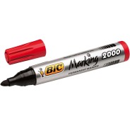 Bic Marking 2000 Ecolutions Rotulador Permanente - Tinta con Base de Alcohol - Ecologico - Secado Rapido - Color Rojo
