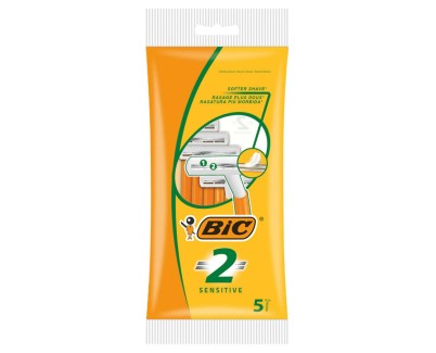 Bic Sensitive 2 Pack de 5 Maquinillas de Afeitar Desechables de 2 Hojas