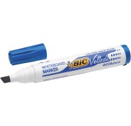 Bic Velleda 1751 ECOlutions Marcadores para Pizarra - Punta Biselada - Trazo entre 3mm y 5.5mm - Tinta con Base de Alcohol - Ecologico - Borrado Optimo - Color Azul
