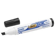 Bic Velleda 1751 ECOlutions Marcadores para Pizarra - Punta Biselada - Trazo entre 3mm y 5.5mm - Tinta con Base de Alcohol - Ecologico - Borrado Optimo - Color Negro