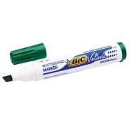 Bic Velleda 1751 ECOlutions Marcadores para Pizarra - Punta Biselada - Trazo entre 3mm y 5.5mm - Tinta con Base de Alcohol - Ecologico - Borrado Optimo - Color Verde