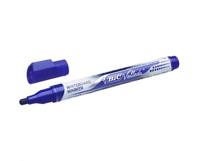 Bic Velleda Liquid Ink Marcador para Pizarra - Punta Media - Trazo 2.3mm - Tinta Liquida con Base de Alcohol - Color Azul