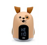 Bigben Kids Despertador Luz Nocturna Tactil - Alarma y Luz - 3 Sonidos de Alarma - Intensidad Ajustable - Pantalla con Hora - Color Marron