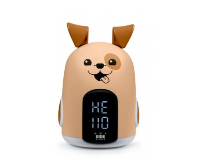 Bigben Kids Despertador Luz Nocturna Tactil - Alarma y Luz - 3 Sonidos de Alarma - Intensidad Ajustable - Pantalla con Hora - Color Marron