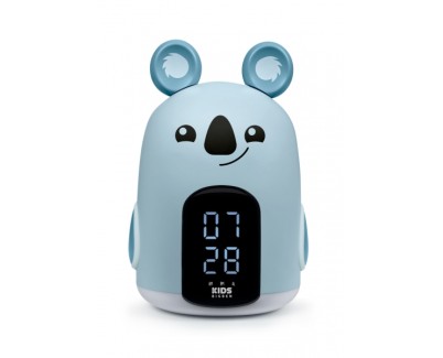 Bigben Kids Despertador Luz Nocturna Tactil - Alarma y Luz - 3 Sonidos de Alarma - Intensidad de Luz Ajustable - Pantalla con Hora - Color Azul