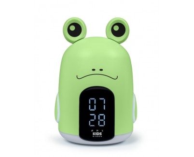 Bigben Kids Despertador Luz Nocturna Tactil - Alarma y Luz Nocturna - 3 Sonidos de Alarma - Intensidad Ajustable - Pantalla con Hora - Color Verde