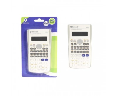 Bismark 82MS Calculadora Cientifica 12 Digitos con 240 Funciones - Tapa Protectora - Funcion Multi-Replay - Calculo de Fracciones - Funciones Hiperbolicas y Trigonometricas - Alimentacion a Pilas - Color Surtido