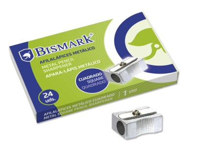 Bismark Afilalapiz Metalico para Lapices Normales - Color Acero