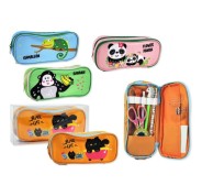 Bismark Animals Portatodo con Divertdas Imagenes de Animales - 2 Compartimentos - 4 Diseños Diferentes
