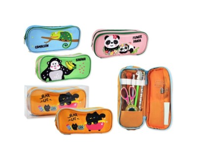 Bismark Animals Portatodo con Divertdas Imagenes de Animales - 2 Compartimentos - 4 Dise&ntilde;os Diferentes