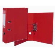 Bismark Archivador A-Z Formato Folio - PVC de Gran Resistencia - Tarjetero en el Lomo - Cartoneras Metalicas en el Borde Inferior - Mecanismo de Palanca - Color Rojo