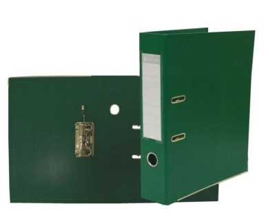 Bismark Archivador A-Z Formato Folio - PVC de Gran Resistencia - Tarjetero en el Lomo - Cartoneras Metalicas en el Borde Inferior - Mecanismo de Palanca - Color Verde